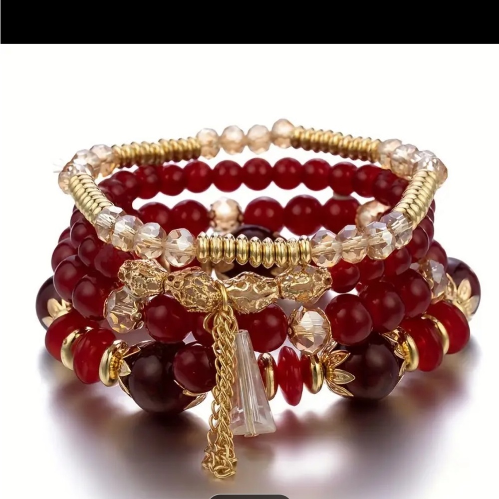NWOT! Bohemian Style Beaded Bracelet- 4 stack